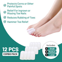Load image into Gallery viewer, Gel Toe Cap: 6 Pack  toe protector (choose S/M/L)