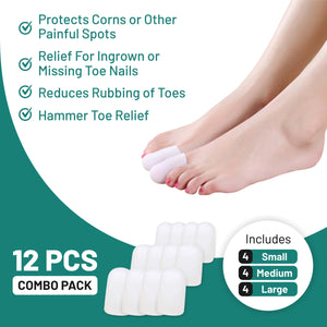 Gel Toe Cap: 6 Pack  toe protector (choose S/M/L)