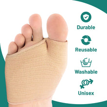 Load image into Gallery viewer, Fabric Metatarsal Sleeve With Cushion : Ball of Foot Slip On Cushions - 1 Pair