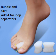 Double Loop Bunion Corrector With Attached Toe Separator - 4 Pack