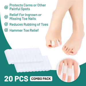 Gel Toe Protector, Toe Sleeve, Toe Tubes: 10 Pack